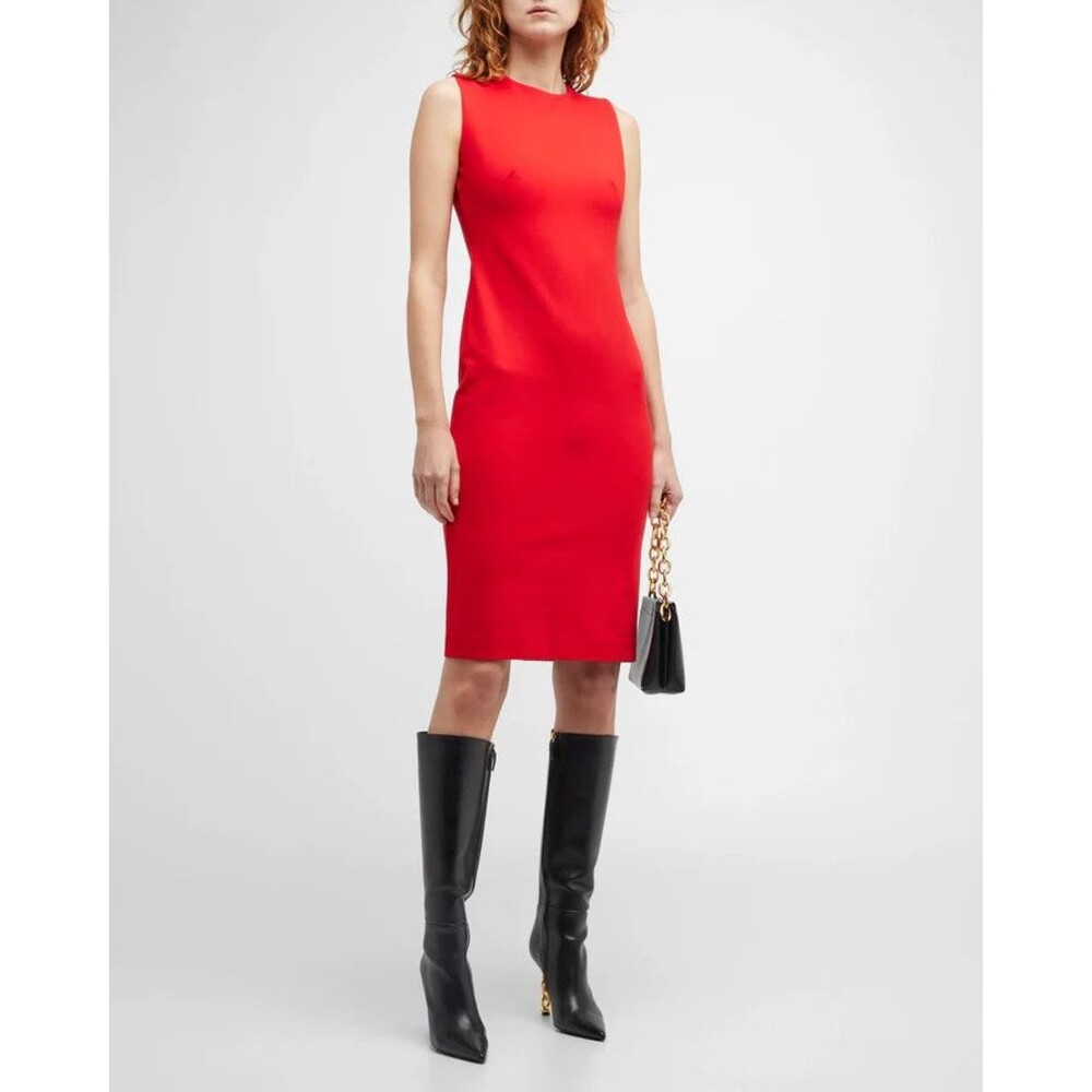 SPANX The Perfect Sheath Dress Womens XS Red Sleeveless Stretch